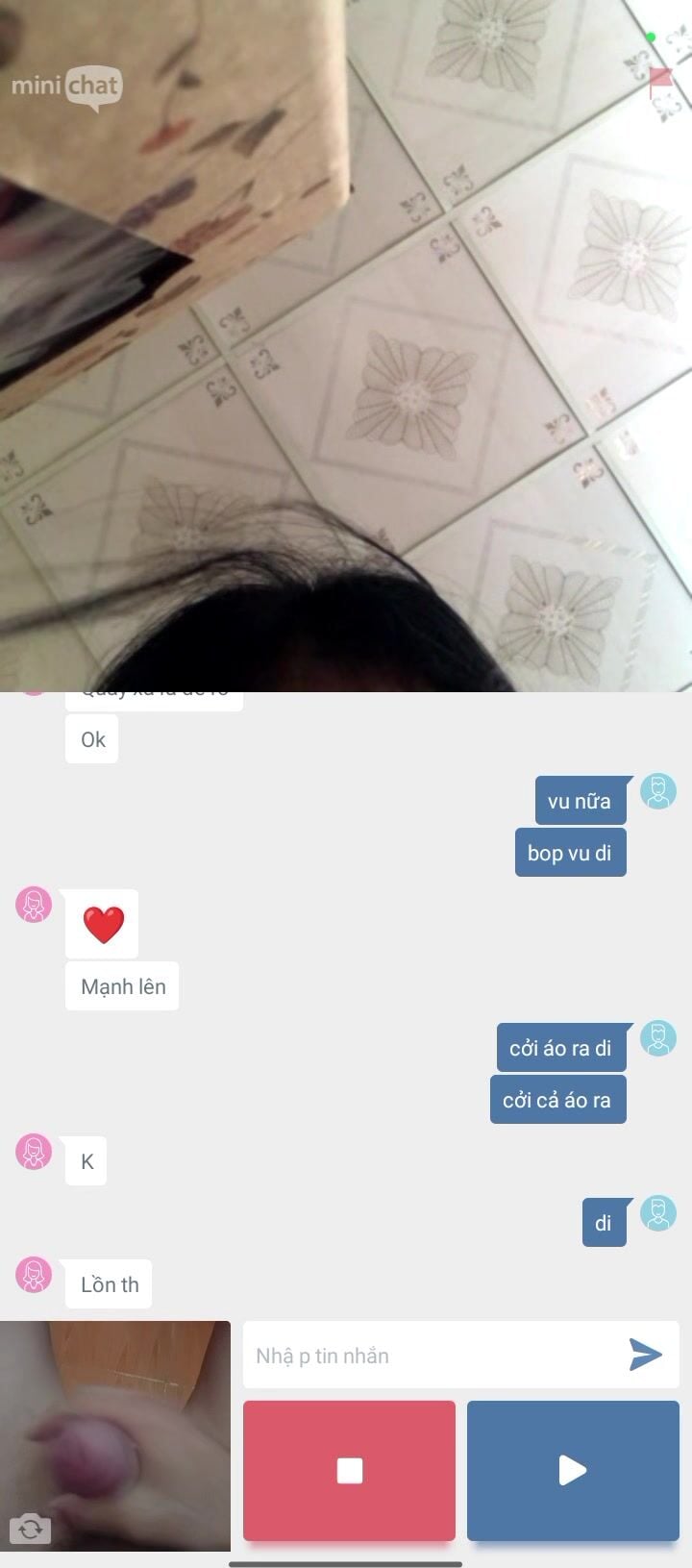 chat sex với e gái trên mini chat