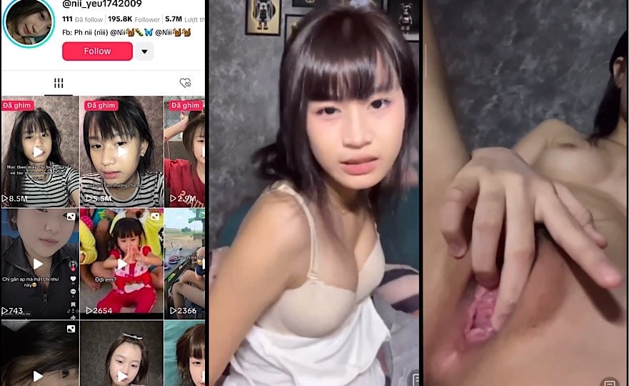 [Hot] Bé Ni Hot Tiktoker hơn 200k follow mới 2k9 lộ clip live app show vú bím móc lol
